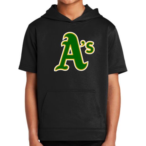 Youth Sport Wick ® Fleece Short Sleeve Hooded Pullover Thumbnail